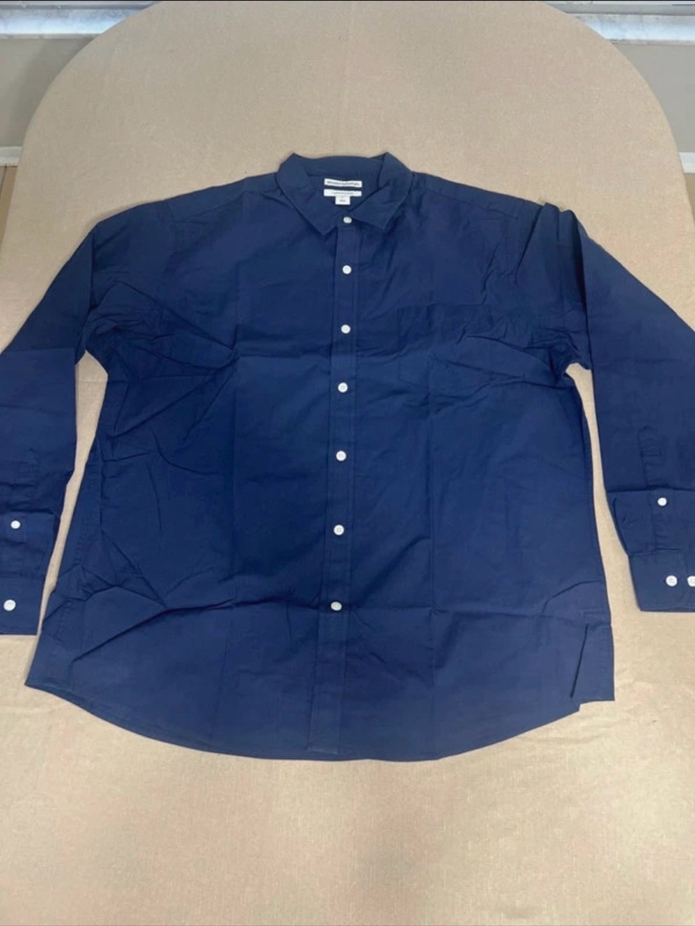 Amazon Essentials Navy Button-Down Dress Shirt